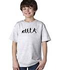   Childrens Evolution of Man Badminton Tennis Racket Sports T Shirt Tee
