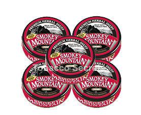 Smokey Mountain Snuff, 5 cans   Cherry   Tobacco Free, Nicotine Free
