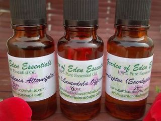 100% PURE UNDILUTED ESSENTIAL OILS, 15ml (1/2oz.), BUY 3 GET 1 FREE