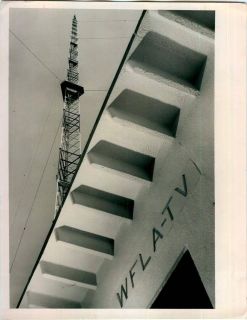 1955 Television Antenna Miami Dolphins Telecast Tower Station WFLA 