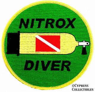 NITROX DIVER EMBROIDERED IRON ON SCUBA TANK PATCH DIVING EMBLEM