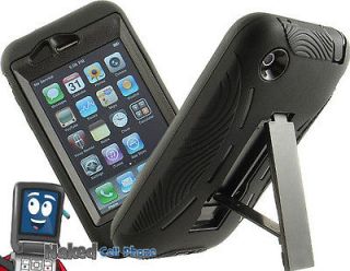   HARD CASE + SOFT RUBBER SKIN COVER + STAND FOR APPLE iPHONE 3G 3GS