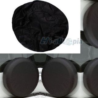 Black PVC Leather Spare Tire Cover Diameter 32.3 inch