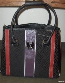 Big black TIGNANELLO logo tote carryon travel book bag purse handbag 