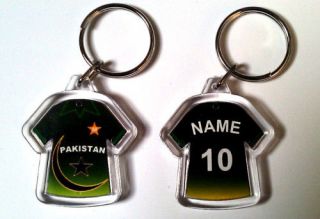 PAKISTAN 2011 WORLD CUP CRICKET SHIRT KEYRING  ANY NAME