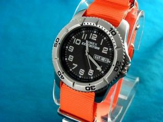   TIMEX EXPEDITION DIVERS STYLE BLACK FACE ALL STAINLESS CASED WATCH