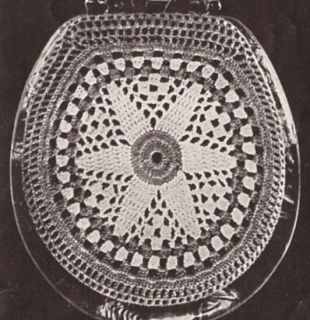 Vintage Crochet PATTERN to make Star Toilet Lid Seat Cover