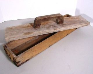   Primitive Rare Crude Antique 20 Wood Box/Lid/Handle~Old Tool/Kitchen