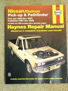 Haynes Repair Manual Nissan Trucks and Pathfinder Pick Up 1980   1991 