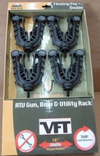 ATV TEK Double Gun Bow Tool Rack With Adjustable Flex Grip Hunting 