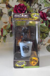 GI JOE THE RISE OF COBRA TOOTHBRUSH HOLDER BRUSH & CUP~NEW IN PACKAGE