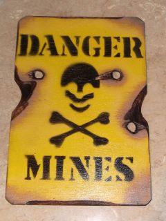   MINES YELLOW, Paintball, Airsoft, army toy, boys toys, sign BEDROOM