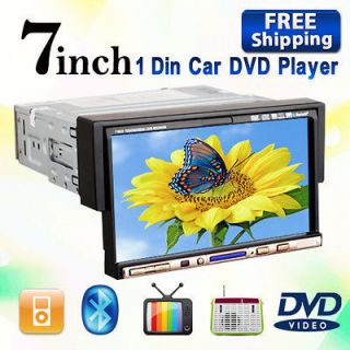   In Dash 7 Touch Screen Car Stereo Radio CD DVD Player BT Ipod Mp3 TV