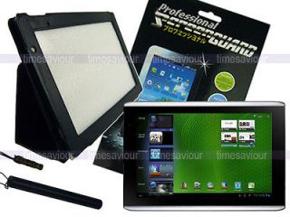   Leather Case Stand+Screen Protector+Styl​us for Acer Iconia Tab A500