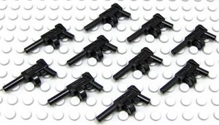 NEW Lot/10 Lego Minifig BLACK TOMMY GUN Joker/Batman Round Magazine 