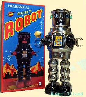 Tin Windup Robot Robby meets R 35 Masudaya CHROME