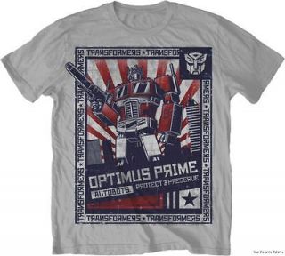   Transformers G1 Optimus Prime Poster Autobot Protect Adult Shirt S XXL