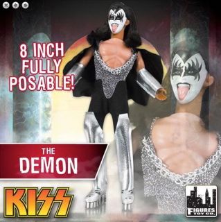 KISS RETRO ACTION FIGURES DOLLS, (8 inch)   Gene Simmons Demon