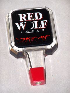 Red Wolf Acrylic Beer Tap Handle New 10 TOTAL WHOLESALE LOT FREE 