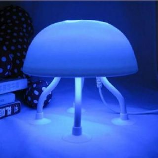 Designed BLUE&WHITE LED Jellyfish Lamp Desk Night Light USB Power 