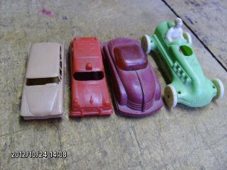 pc lot vintage plastic toy cars Jet Action Tydol Ethyl   F&F Post 