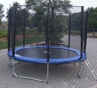 EXACME 12 FT Trampoline w/ safety pad & Enclosure Net & ladder ALL IN 