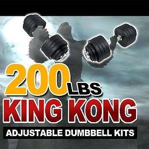 New 200 lbs Adjustable Weight Dumbbells Set 100X2PC