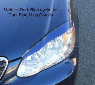 03 09 Corolla headlight eyelids eyebrows   Pre cut, colored vinyl 