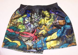 Ninja Turtles Boys Orange Satin Boxer Shorts Size 4   6 New