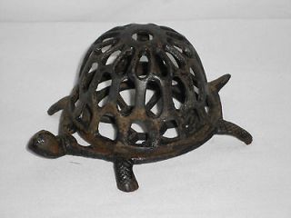 Vintage Cast Iron String Twine Holder Despenser Turtle