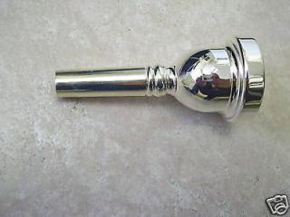 Trombone mouthpiece, 6 1/2AL size, Small shank. Silver, For Bach or 