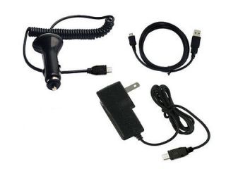 Travel AC Wall Home/Car Charger and USB Cable for Creative Zen X Fi3 