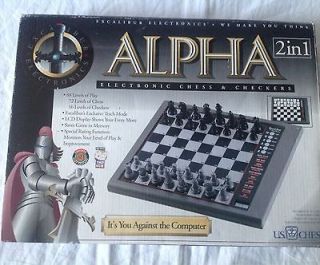 Excalibur Alpha 2 In 1 Electronic Chess & Checkers New
