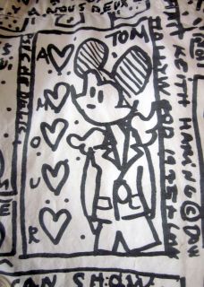   Keith Haring signed Mickey Mouse B & W collectors jacket 40