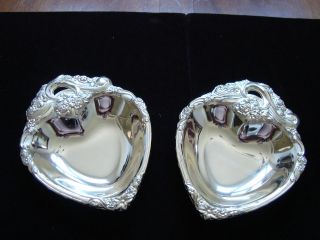 Eales 1779 (2) Silver Plated Small Heart Dishes (Original Box)