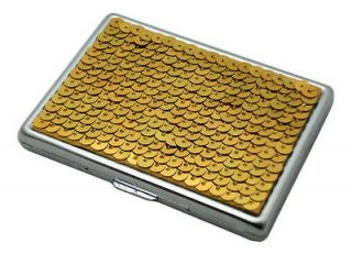 Silver Cigarette Business Card Case Gold Sequin 100S