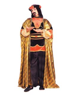 New Mens Costume Royal Sultan Robe and Headpiece OS