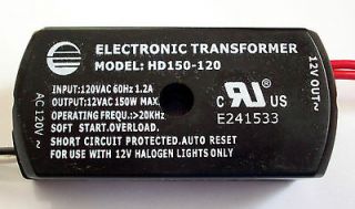 150 WATTS LOW VOTAGE HALOGEN ELECTRONIC TRANSFORMER 120V 12V   ITEM 
