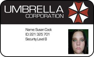 Resident Evil ID Card Umbrella Corp Cosplay Costume Pro