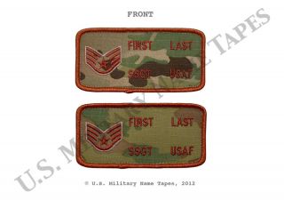   Air Force 2”x4” FR OCP MultiCam Name Patches w/Velcro for ABS G