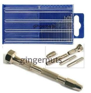   HSS Twist Drills & GN1162 Swivel Head Pin Vice Jewellers Watch Makers