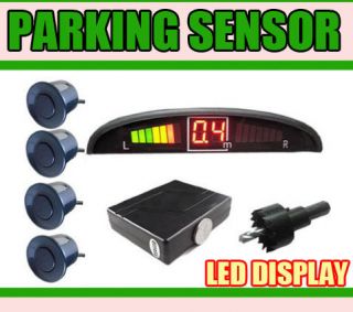 BLACK]Car [ Parking Reversing] Rear 4 Sensors Kit LED Displayer 