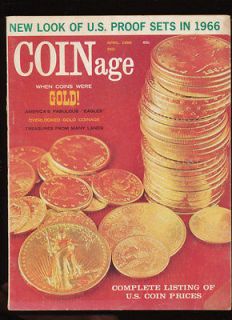 Coin Age   April 1966   When coins were gold, 1966 US proof sets, US 