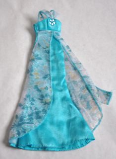 Barbie Doll Clothing Dress Gown Light Aqua Blue Fishtail Mermaid