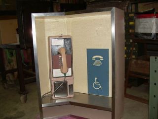 HANGING VINTAGE TELEPHONE BOOTH PHONE BOOTH WITH PHONE