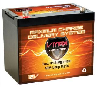 WATER SPORTS MARINE BATTERY AGM MR107 DEEP CYCLE 12V