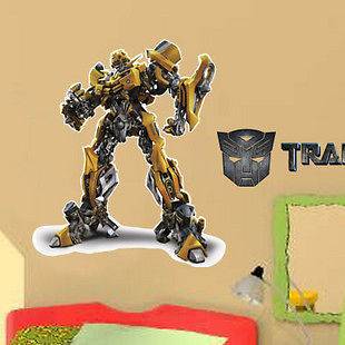   】Removable Vinyl Wall Stickers Large Transformer Bumblebee decal