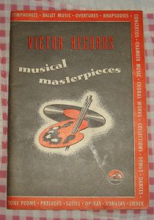 Vintage Victor Records Musical Masterpieces Complete Catalog of Albums 