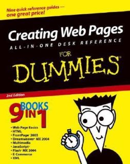 Creating Web Pages All in One Desk Reference for Dummies by Stephen 