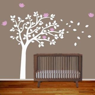   Wall Decal Tree with Birds   Removable Vinyl Wall Decal Sticker